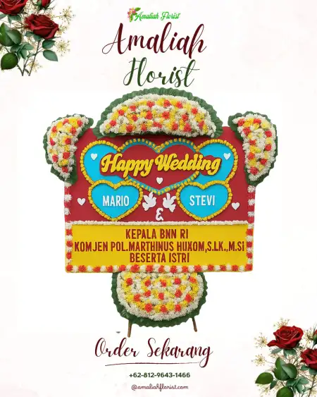 Papan Bunga Pernikahan Seruway